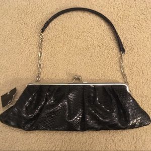 Style & co small black clutch